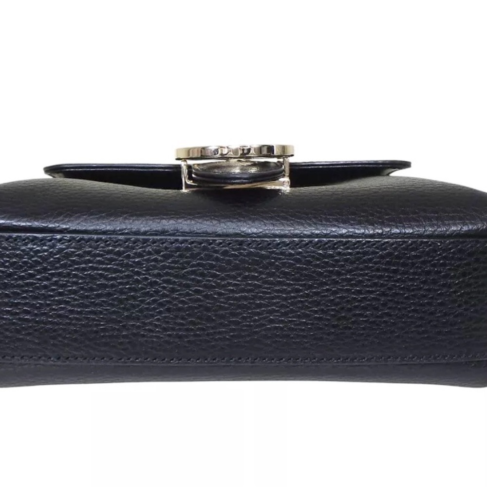 Gucci Black and Champagne/Gold shoulder/Crossbody chain Bag with Iconic Double G - Picture 5 of 11